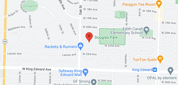 map of 955 W 22ND AVENUE
